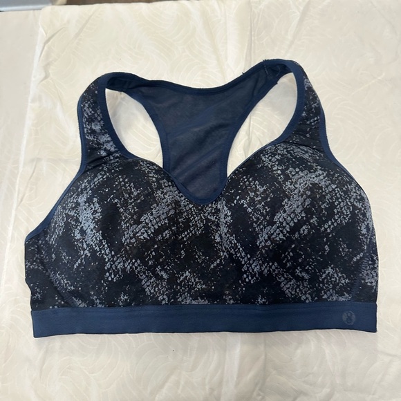 Layer 8 Blue Racerback Sports Bra - Picture 1 of 4
